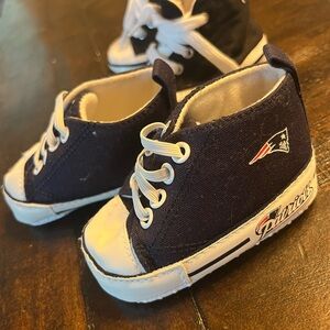 New England Patriots and Koala Baby Black & White Baby Shoes